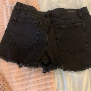 Black denim cutoff shorts. Brand new with tags!!